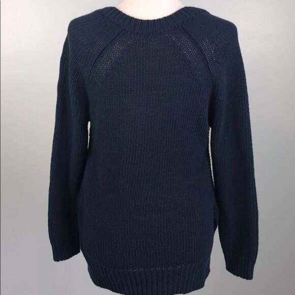 ANTHROPOLOGIE Moth Raglan Asbury Lace Up Sweater - S - Picture 5 of 10